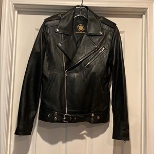Black Leather Moto Jacket